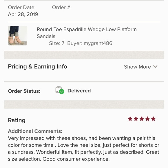 Round Toe Espadrille Wedge Low Platform Sandals - Picture 6 of 7